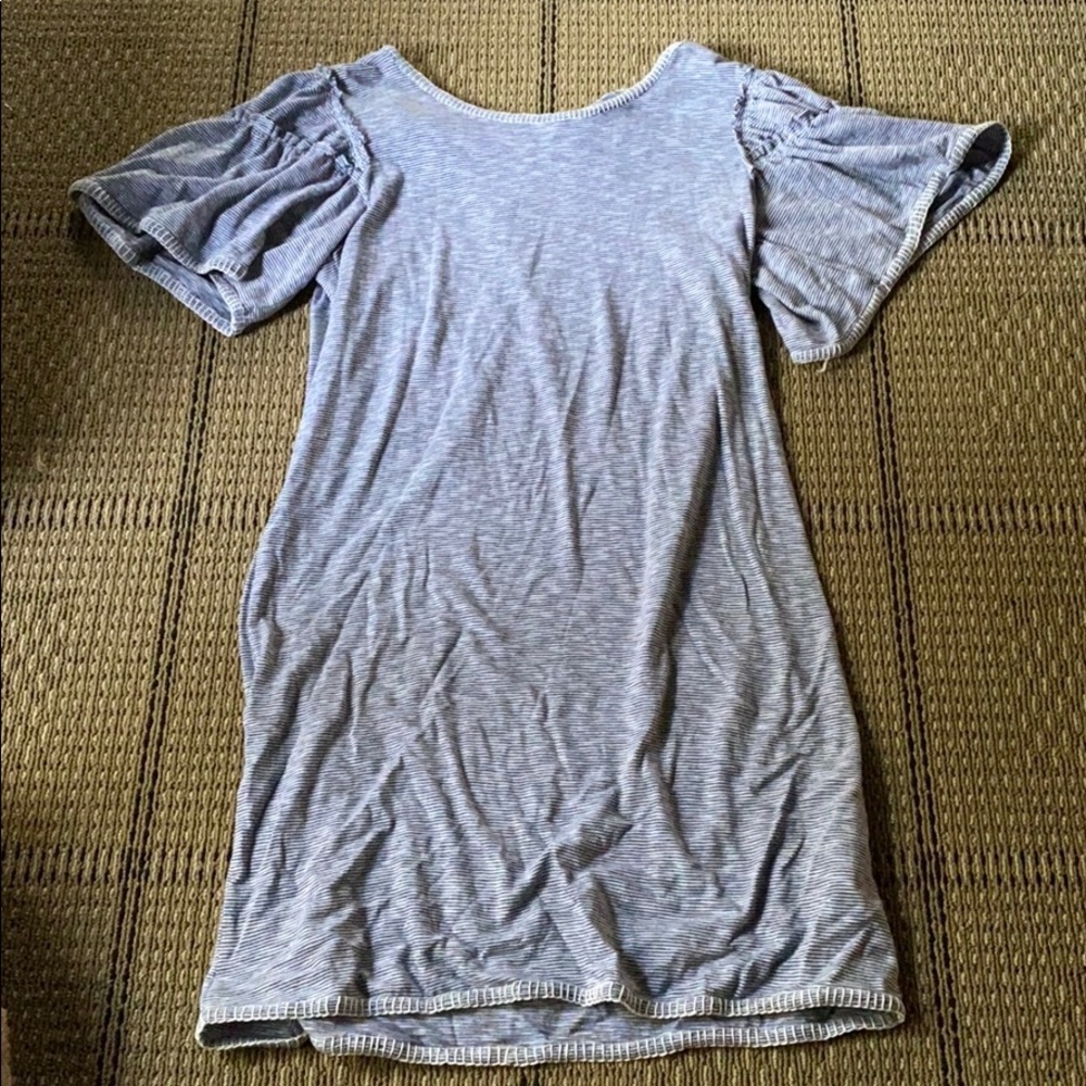 Caslon blue and white striped T-shirt dress medium